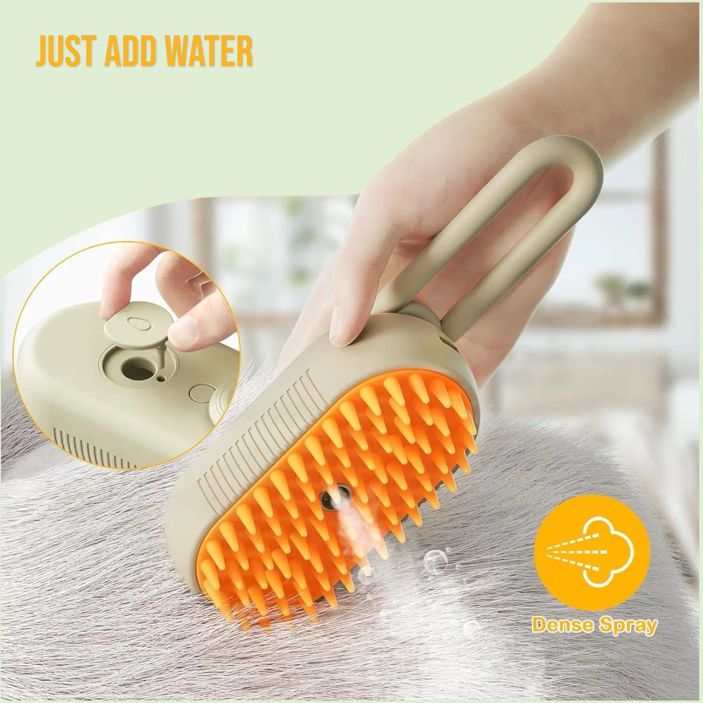 3-in-1 Pet Steam Grooming Brush