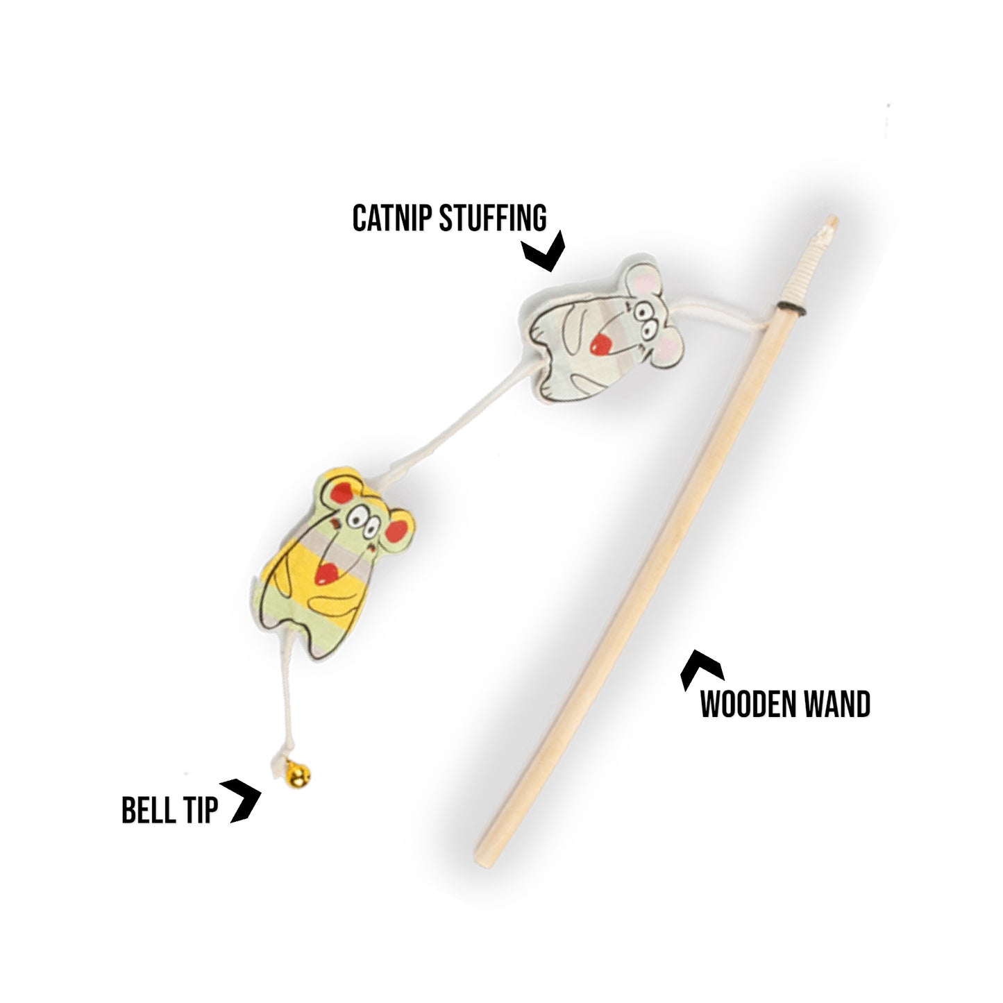 Curious Mice Wand - Cat Toy